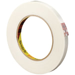 3M 897 Medium-Grade Filament Tape, 3in Core, 0.5in x 180ft, Clear, Case Of 12