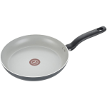 T-Fal Initiatives Aluminum Fry Pan, 12in, Black/Silver