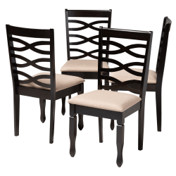 Baxton Studio 9732 Dining Chairs, Gray, Set Of 4 Chairs