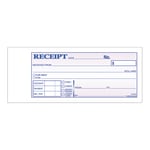 Adams Money/Rent Receipt Books, 7 3/16in x 2 3/4in, 3-Part, Carbonless, 50 Set Book