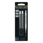 Monteverde Rollerball Refills For Sheaffer Rollerball Pens, Fine Point, 0.5 mm, Black, Pack Of 2 Refills