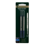 Monteverde Capless Gel Refills For Sheaffer Ballpoint Pens, Fine Point, 0.5 mm, Blue/Black, Pack Of 2 Refills