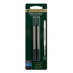 Monteverde Capless Gel Refills For Sheaffer Ballpoint Pens, Fine Point, 0.5 mm, Black, Pack Of 2 Refills