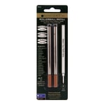 Monteverde Rollerball Refills For Waterman Rollerball Pens, Fine Point, 0.5 mm, Black, Pack Of 2 Refills