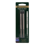 Monteverde Capless Gel Refills For Waterman Ballpoint Pens, Fine Point, 0.5 mm, Black, Pack Of 2 Refills