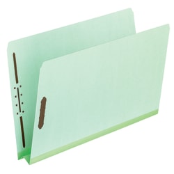 Pendaflex Extra Heavy-Duty Pressboard Fastener Folders, 2in Expansion, 8 1/2in x 14in, Legal, Green, Box of 25