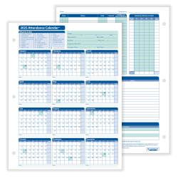 ComplyRight Absence Reports, 3-Part, 8 1/2in x 11in, Pack Of 50