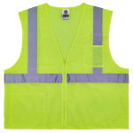 Ergodyne GloWear Safety Vest, Treated Polyester Hi-Vis 8256Z, Class 2, 2X/3X, Lime