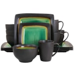 Gibson Ocean Paradise 16-Piece Dinnerware Set, Jade