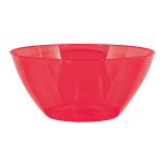 Amscan 5-Quart Plastic Bowls, 11in x 6in, Apple Red, Set Of 5 Bowls