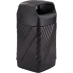 Safco Twist Waste Receptacle - 32 gal Capacity - Removable Lid, Durable, UV Resistant, Fade Resistant - 38in Height x 18.3in Width x 19.4in Depth - High-density Polyethylene (HDPE) - Black - 1 Each