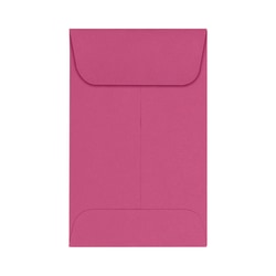 LUX Coin Envelopes, #1, Gummed Seal, Magenta, Pack Of 500