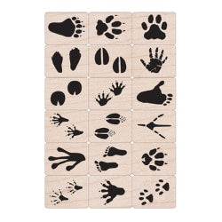 Ready 2 Learn Wood X-Y Axis Stamps, 3-1/4in x 2-3/4in x 2-15/16in, Multicolor, Pack Of 3 Stamps