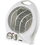 Optimus Portable 1,500-Watt Fan Heater With Thermostat, White