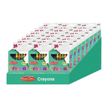 Charles Leonard Creative Arts Crayons, 3-1/2in x 5/16in, Assorted Colors, 24 Crayons Per Box, Pack Of 24 Boxes