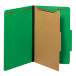 Pendaflex Pressboard Classification Folders With Fasteners, 1 3/4in Expansion, Legal Size, Dark Green, Box Of 10 Folders