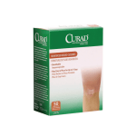 CURAD Sterile Medi-Strips Reinforced Wound Closures, 1/4in x 4in, White, 10 Per Pack, Box Of 50 Packs