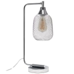 Lalia Home Industrial Mesh Desk Lamp, 19inH, Chrome