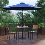 Flash Furniture Lark 5-Piece All-Weather Deck/Patio Set, Navy