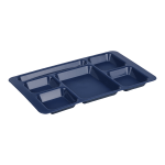 Cambro Camwear 5-Compartment Trays, 15inW, Navy Blue, Pack Of 24 Trays