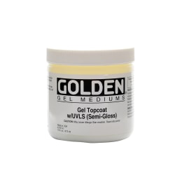 Golden Digital Mixed Media Gel Topcoat With UVLS, Gloss, 16 Oz