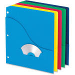 Pendaflex Pocket Project Folder - 8 1/2in x 11in - Pressboard - Blueberry, Ice, Lemon, Lime, Strawberry - 10% Recycled - 10 / Pack