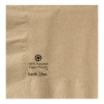 Earth Wise 2-Ply Beverage Napkins, 5in x 5in, 100% Recycled, Kraft, Case Of 1,000 Napkins