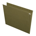 Pendaflex Hanging Folders, Letter Size, 100% Recycled; Standard Green, Box Of 25 Folders