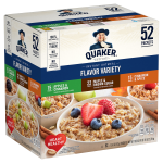 Quaker Oatmeal Flavor Variety Pack, Box of 52