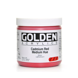 Golden Heavy Body Acrylic Paint, 16 Oz, Cadmium Yellow Medium Hue