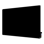 Ghent Harmony Magnetic Glass Unframed Dry-Erase Whiteboard, 36in x 48in, Black