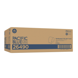 Pacific Blue Ultra by GP PRO High-Capacity 1-Ply Paper Towels, 40% Recycled, 1150ft Per Roll, Pack Of 6 Rolls