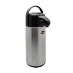 Winco Glass-Lined Push-Button Airpot, 2.2 L