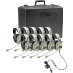 Califone Classroom Ten-Pack Deluxe Stereo Headsets - Stereo - USB - Wired - 20 Hz - 20 kHz - Over-the-head - Binaural - Circumaural - 7 ft Cable