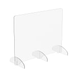 Marco Group Portable Sneeze Guard, 1in Pass Through, 24in x 30in, Clear