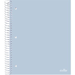 Just Basics Poly Spiral Notebook, 8in x 10-1/2in, 1 Subject, Wide Ruled, 70 Sheets, Red