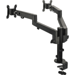 SIIG Dual Pole Multi-Angle Articulating Arm Monitor Desk Mount 14in to 30in - Mounting kit (2 articulating arms) - for 2 monitors - aluminum, nylon, steel - black - screen size: 14in-30in - desktop