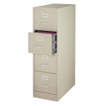 WorkPro 25inD Vertical File Cabinet, 4-Drawer, Putty