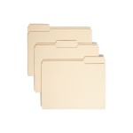 Smead Manila File Folders, Letter Size, 1/3 Cut, 100% Recycled, Box Of 100