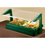 Cambro Buffet Bar With Sneeze Guard, 24-1/2inH x 24-1/8inW x 48inD, Green