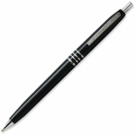 SKILCRAFT AbilityOne Retractable Ballpoint Pens, Medium Point, Black Barrel, Black Ink, Box Of 12 Pens