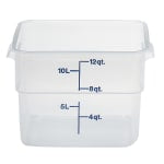 Cambro Translucent CamSquare Food Storage Containers, 12 Qt, Pack Of 6 Containers