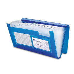 Office Depot Brand Polypropylene File, 1 Pocket, Expansion 6in, Nonstandard size, Blue, Pack of 1