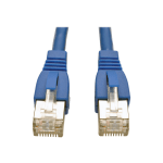 Tripp Lite 10ft Augmented Cat6 Cat6a Shielded 10G Patch Cable RJ45 M/M Blue 10ft - First End: 1 x RJ-45 Male Network - Second End: 1 x RJ-45 Male Network - 10 Gbit/s - Patch Cable - Shielding - 26 AWG - Blue