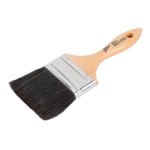 Carlisle Sparta Wide Flat Brushes With Boar Bristles, 3in, White, Pack Of 12 Brushes