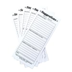 Safco Suggestion Box Card Refills, 8in x 3 1/2in, White, Pack Of 25