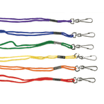 Martin Sports Rayon Lanyards, 17-1/4in, Assorted Colors, 12 Lanyards Per Pack, Case Of 3 Packs