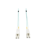 Eaton Tripp Lite Series 10Gb Duplex Multimode 50/125 OM3 LSZH Fiber Patch Cable (LC/LC) - Aqua, 3M (10 ft.) - Patch cable - LC multi-mode (M) to LC multi-mode (M) - 3 m - fiber optic - duplex - 50 / 125 micron - OM3 - halogen-free - aqua