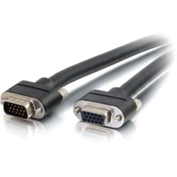 C2G 3ft VGA Video Extension Cable - Select Series - In Wall CMG-Rated - M/F - 3 ft VGA Video Cable for Video Device - First End: 1 x 15-pin HD-15 - Male - Second End: 1 x 15-pin HD-15 - Female - Extension Cable - Black