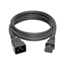 Eaton Tripp Lite Series C20 to C13 Power Cord for Computer - Heavy-Duty, 15A, 100-250V, 14 AWG, 7 ft. (2.13 m), Black - Power cable - power IEC 60320 C13 to IEC 60320 C20 - 7 ft - black